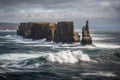 impressive rock formations and cliffs towering over the ocean waves