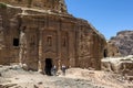 The impressive ruins of the Soldier Tomb at Petra in Jordan.