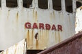 Impressive Ship wreck Gardar BA64 on west fjords, Iceland Royalty Free Stock Photo