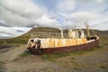 Impressive Ship wreck Gardar BA64 on west fjords, Iceland Royalty Free Stock Photo