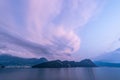 Impressive sky over Lake Lucerne. Switzerland Royalty Free Stock Photo