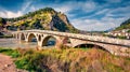 Impressive spring cityscape of Berat town, located on the Osum River.