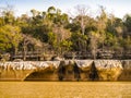 Impressive stone formations on the banks of Manambolo river, Tsingy de Bemaraha Strict Nature Reserve, Madagascar