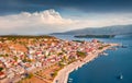 Impressive summer cityscape of Kilada port.