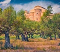 Impressive summer view of Abbey of San Giovanni in Venere.