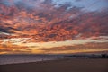Impressive sunset sky at Brighton Beach, Australia