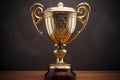 Impressive Trophy cup champion. Generate Ai Royalty Free Stock Photo
