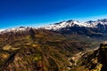 impressive view of the chilean andes and its colors from the heights