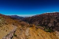 impressive view of the cliffs in the chilean andes from the heights