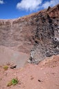 Impressive view of crater of Vesuvius volcano, Campania in Italy