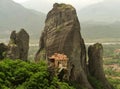 Impressive View of The Holy Monastery of Roussanou, Meteora Royalty Free Stock Photo