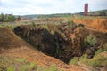 Old copper mine in Falun in Sweden. Royalty Free Stock Photo