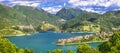 Impressive views of Turano lake Royalty Free Stock Photo