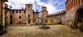 Medieval castles of Italy - Castello di Vigoleno, Piacenza provi Royalty Free Stock Photo