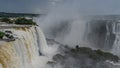 An impressive waterfall landscape. Iguazu Falls. Brazil. Royalty Free Stock Photo