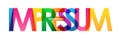 IMPRESSUM colorful overlapping letters banner