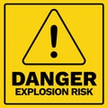 Danger Explosion Risk High Hazard Warning Sign Royalty Free Stock Photo