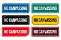 No Canvassing Sign Illustration Printable Signs for solicitation control Royalty Free Stock Photo