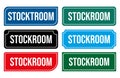 Stockroom Door Sign Illustration Printable Door Signs for storage areas Royalty Free Stock Photo
