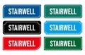 Stairwell Door Sign Illustration Printable Door Signs for stair access areas Royalty Free Stock Photo