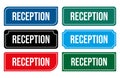 Reception Door Sign Illustration Printable Door Signs for office reception areas Royalty Free Stock Photo