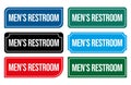 Men\'s Restroom Door Sign Illustration Printable Door Signs for male facilities Royalty Free Stock Photo