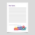 Christmas Letter with Gifts. Dear Santa Letter