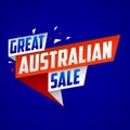 Great Australian Sale, Vector modern colorful Promotional Banner