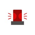 Flat icon showing an emergency light