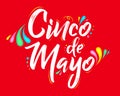 Cinco de Mayo, Traditional Mexican Holiday, lettering vector illustration