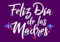 Feliz Dia de las Madres, Happy Mothers Day spanish translation message Royalty Free Stock Photo