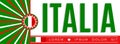 Italia Italy Patriotic Banner design, typographic vector illustration