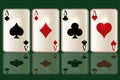 Casino background set poker cards,  vector Royalty Free Stock Photo