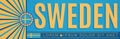 Sweden Patriotic Banner design, typographic vector illustration