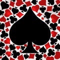 Poker spade card, vector