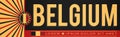 Belgium Patriotic Banner design, typographic vector illustration, Belgian Flag colors Royalty Free Stock Photo