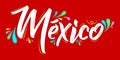 Mexico Patriotic Banner design Mexican flag colors vector illustration