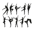 Ballet dancers silhouettes