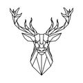 Low poly deer illustration design