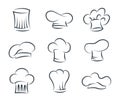 Variety of chef hat set Royalty Free Stock Photo