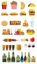 Tasty fast food tiny icons