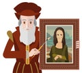 Da vinci painting the mona lisa gioconda Royalty Free Stock Photo