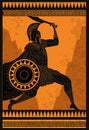 Achilles wounded with an arrow in troy war Royalty Free Stock Photo