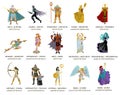 Olympian roman and greek mythology gods Royalty Free Stock Photo