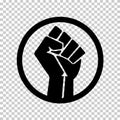 Raised Fist power revolution sign