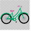 Green and pink lady bike