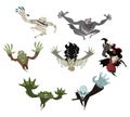 Classic monsters flying creatures collection