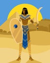 Egyptian soldier with curved sword