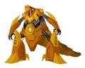 Giant orange dinosaur anime robot Royalty Free Stock Photo