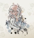 Great chinese laozi philosopher thinker Royalty Free Stock Photo